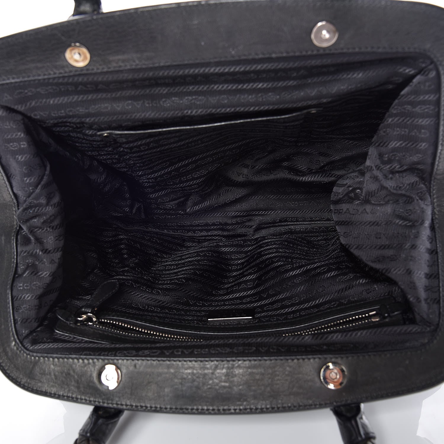 Prada Tessuto Nylon Nappa Braided Gaufre Frame Black 7 of 9