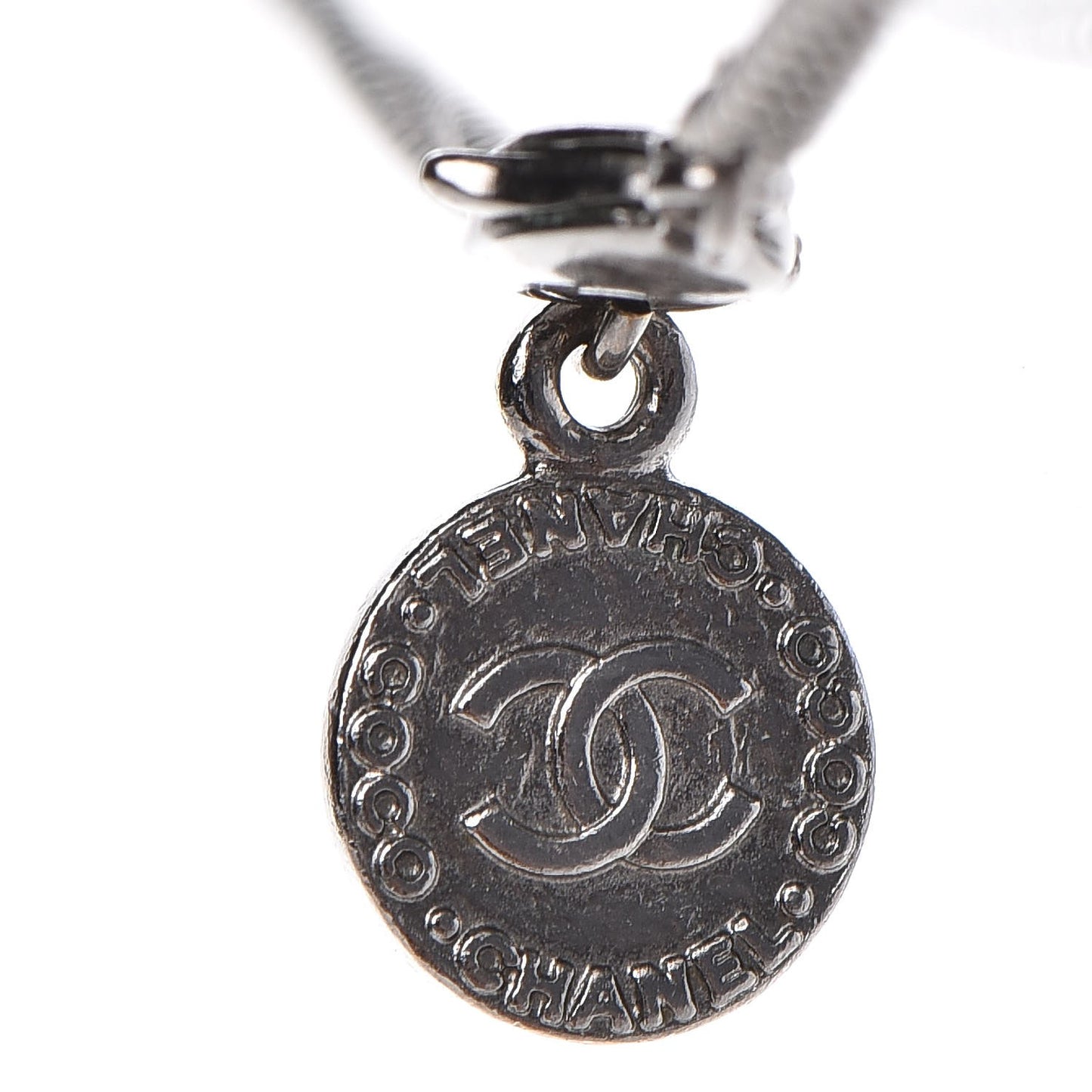 Crystal CC 100 Anniversary Necklace Dark Grey