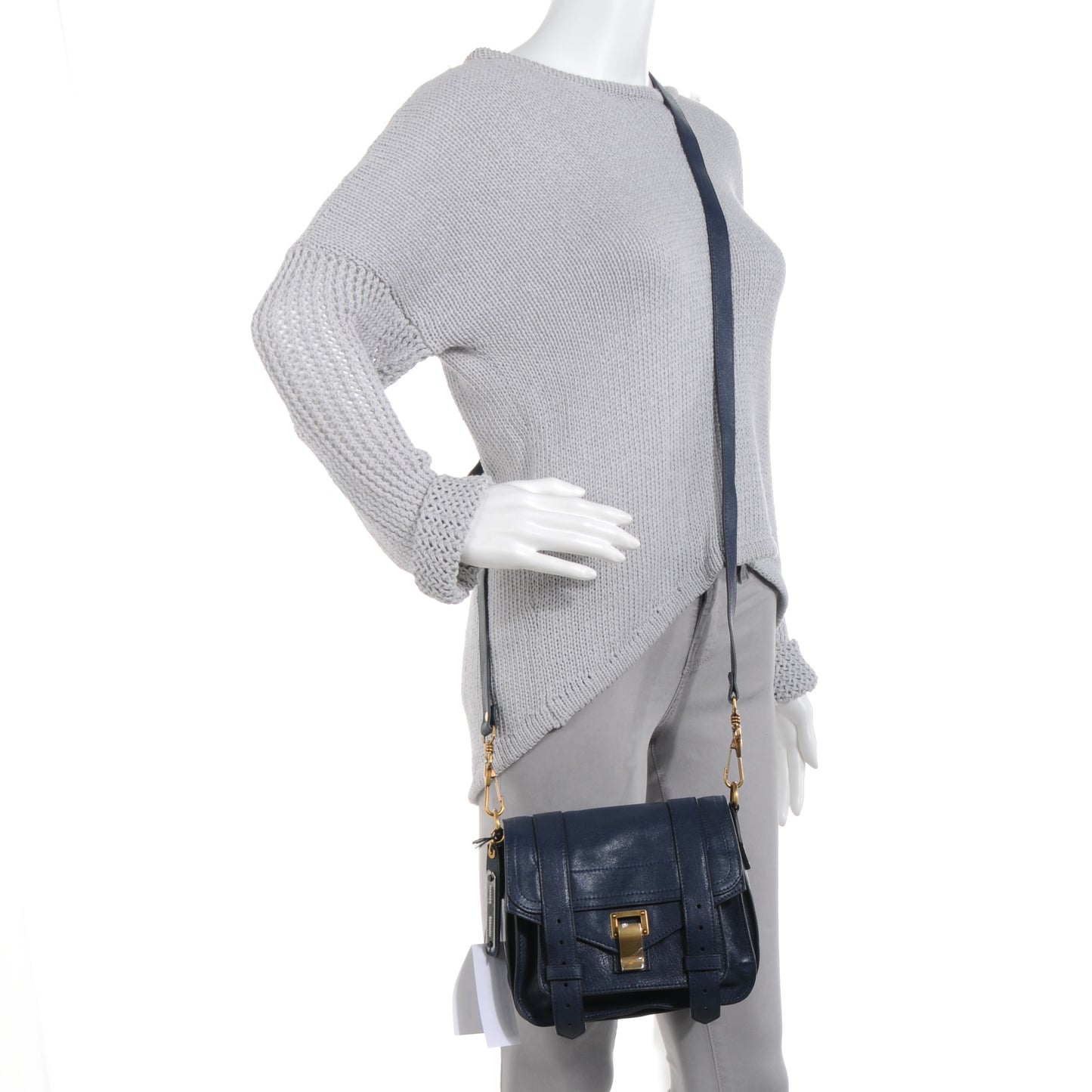 Leather PS1 Mini Pouch Messenger Bag Midnight