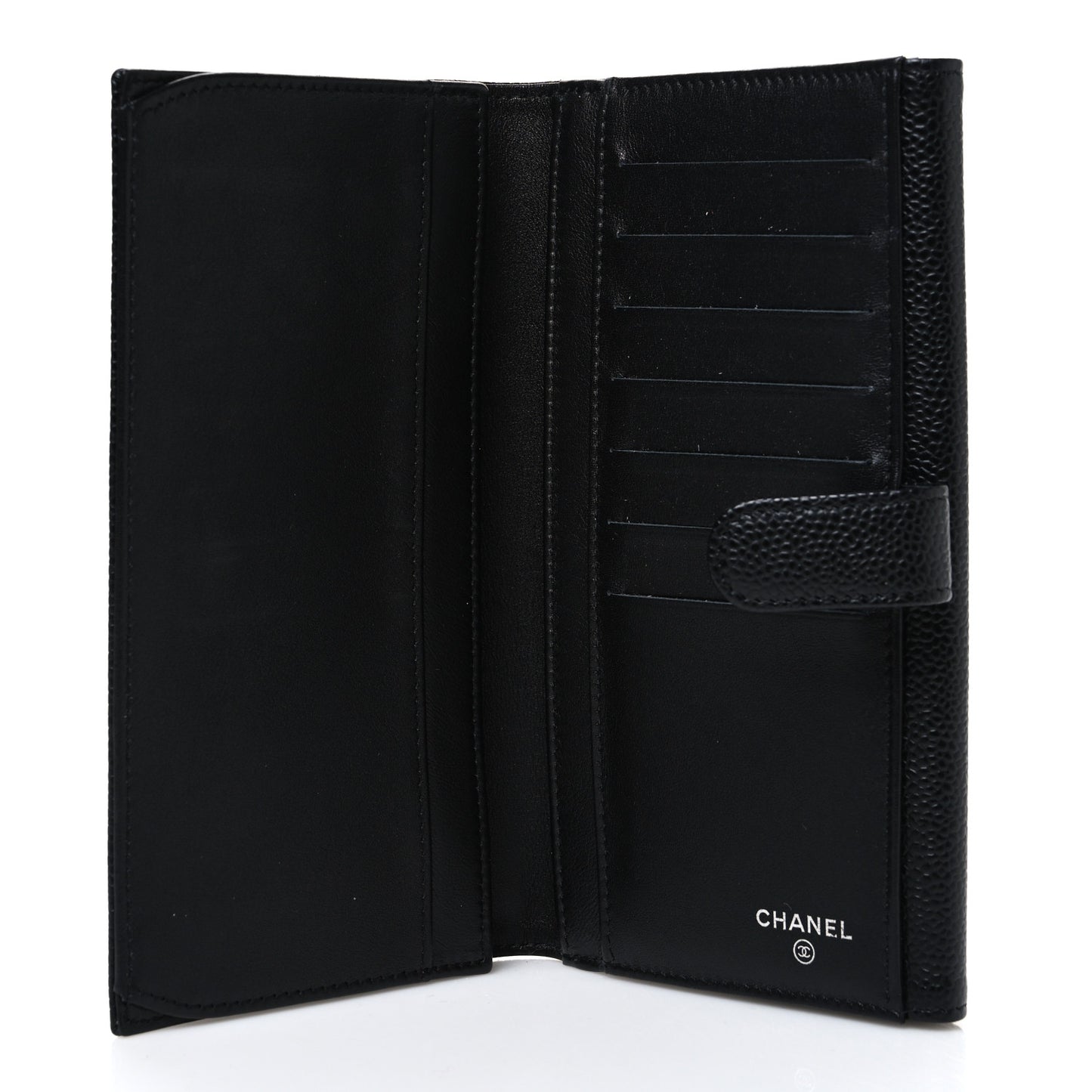 Caviar Timeless CC French Long Wallet Black