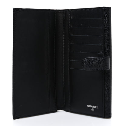 Chanel Caviar Timeless CC French Long Wallet Black 6 of 9