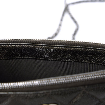Chanel Caviar Quilted Small Clutch With Chain Dark Charcoal 8 of 12