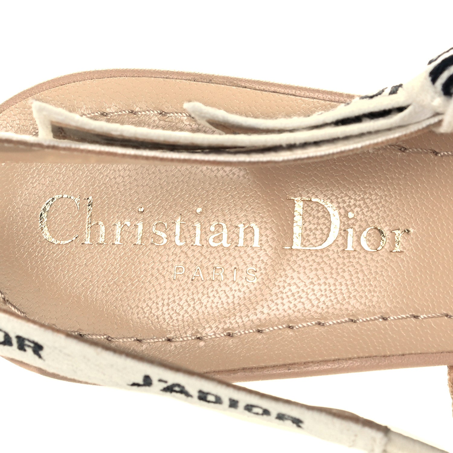 Christian Dior Technical Canvas Ribbon J Adior Slingback 65mm Pumps 36.5 Powder Nude 11 of 13