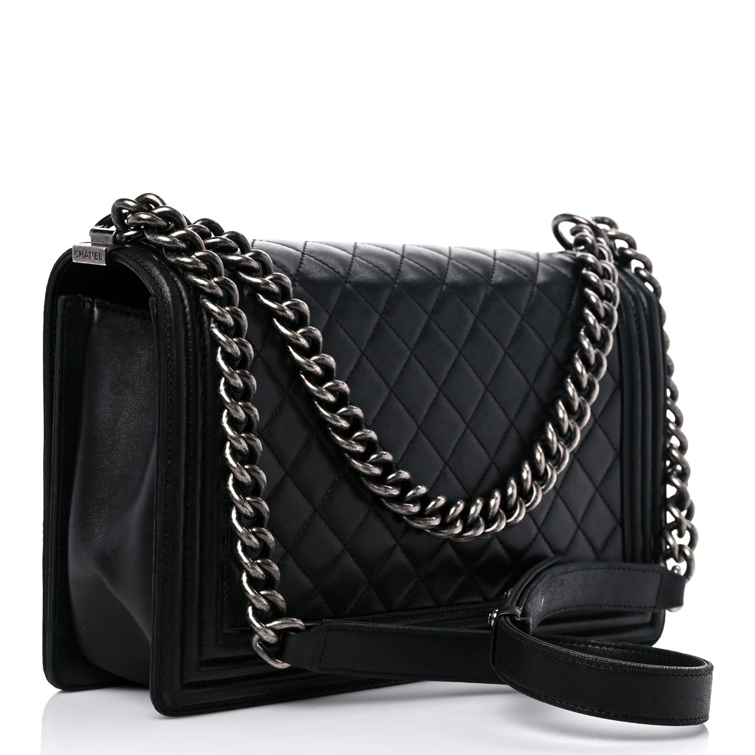 Chanel Lambskin Quilted New Medium Boy Flap Black 3 of 20