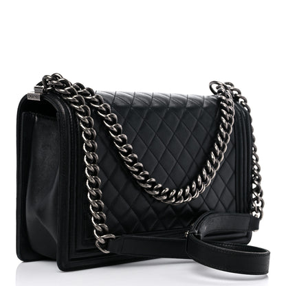 Chanel Lambskin Quilted New Medium Boy Flap Black 3 of 20