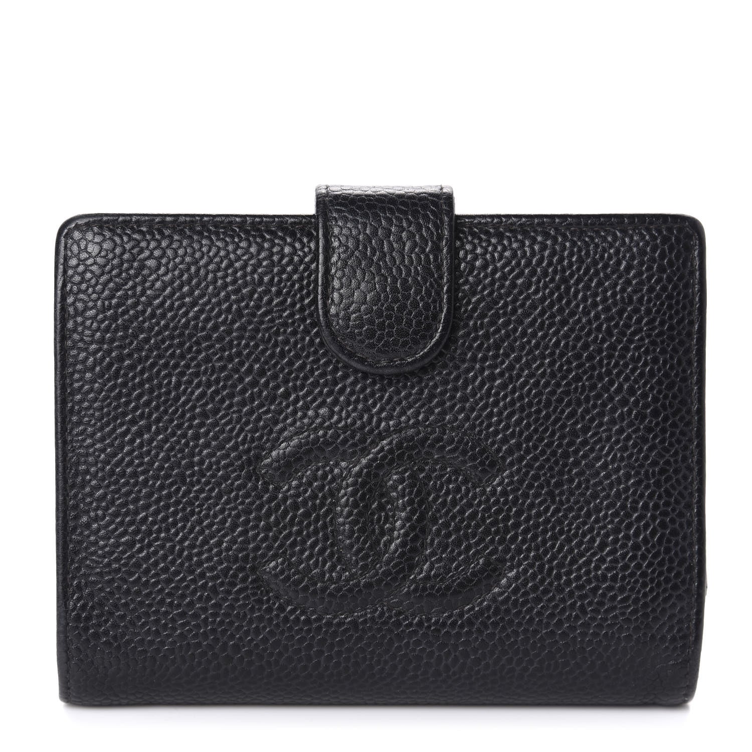Chanel Caviar Timeless CC Compact French Wallet Black 1 of 11