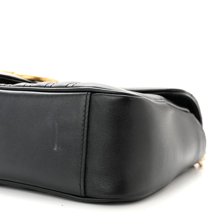 Gucci Calfskin Matelasse Small GG Marmont Shoulder Bag Black 10 of 11