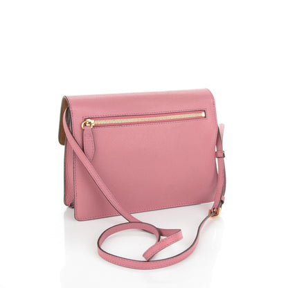 Burberry Derby Calfskin House Check Small Macken Crossbody Bag Mauve Pink 3 of 8