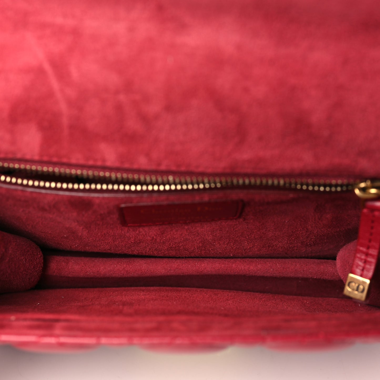Lambskin Cannage Small Dioraddict Flap Bag Red