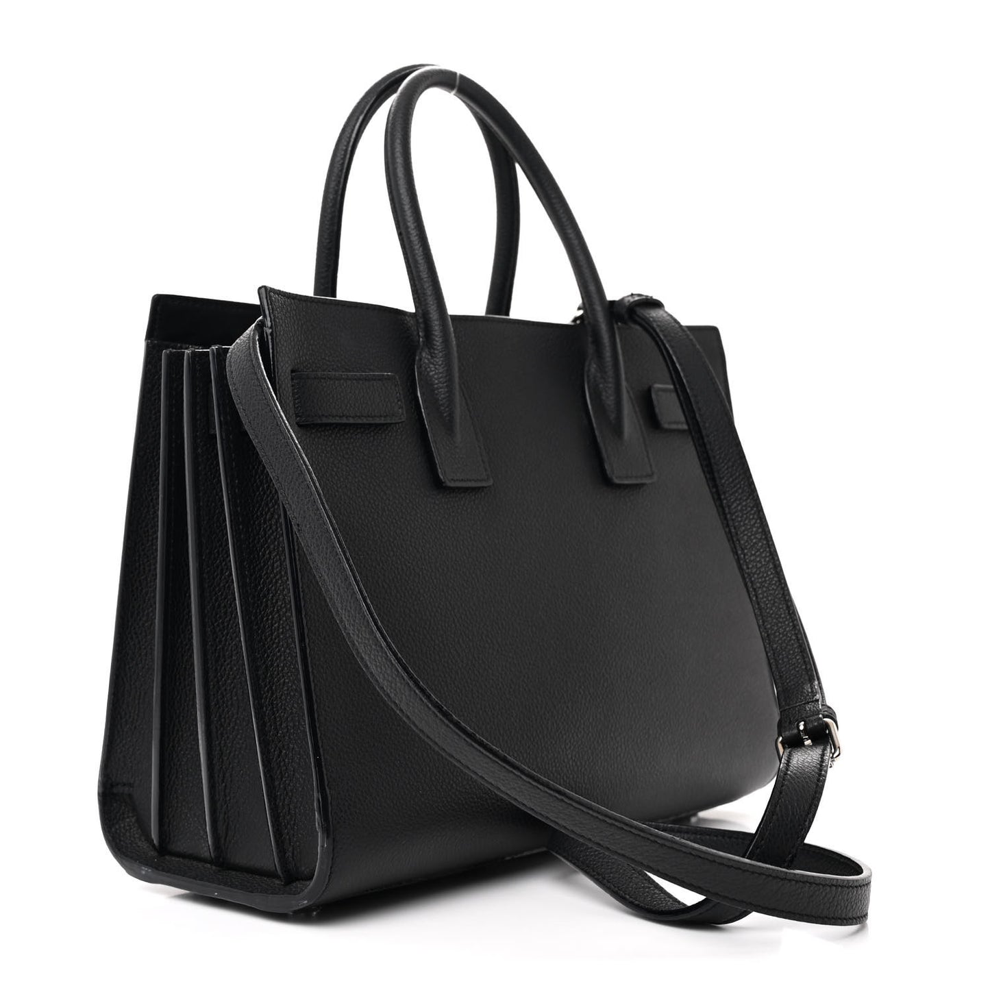 Grained Calfskin Baby Sac De Jour Black
