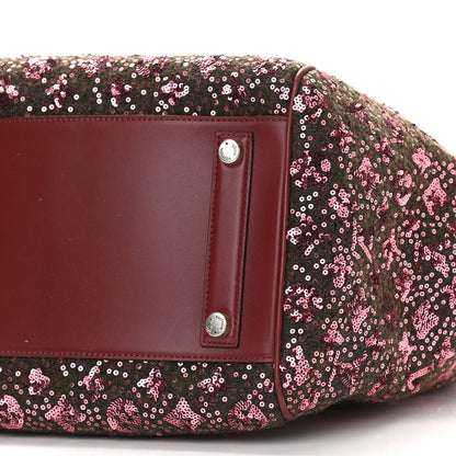 Louis Vuitton Sequin Monogram Sunshine Express North South Burgundy 8 of 9