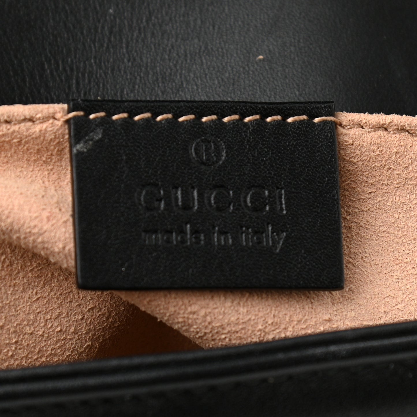 Calfskin Matelasse Mini GG Marmont Shoulder Bag Black