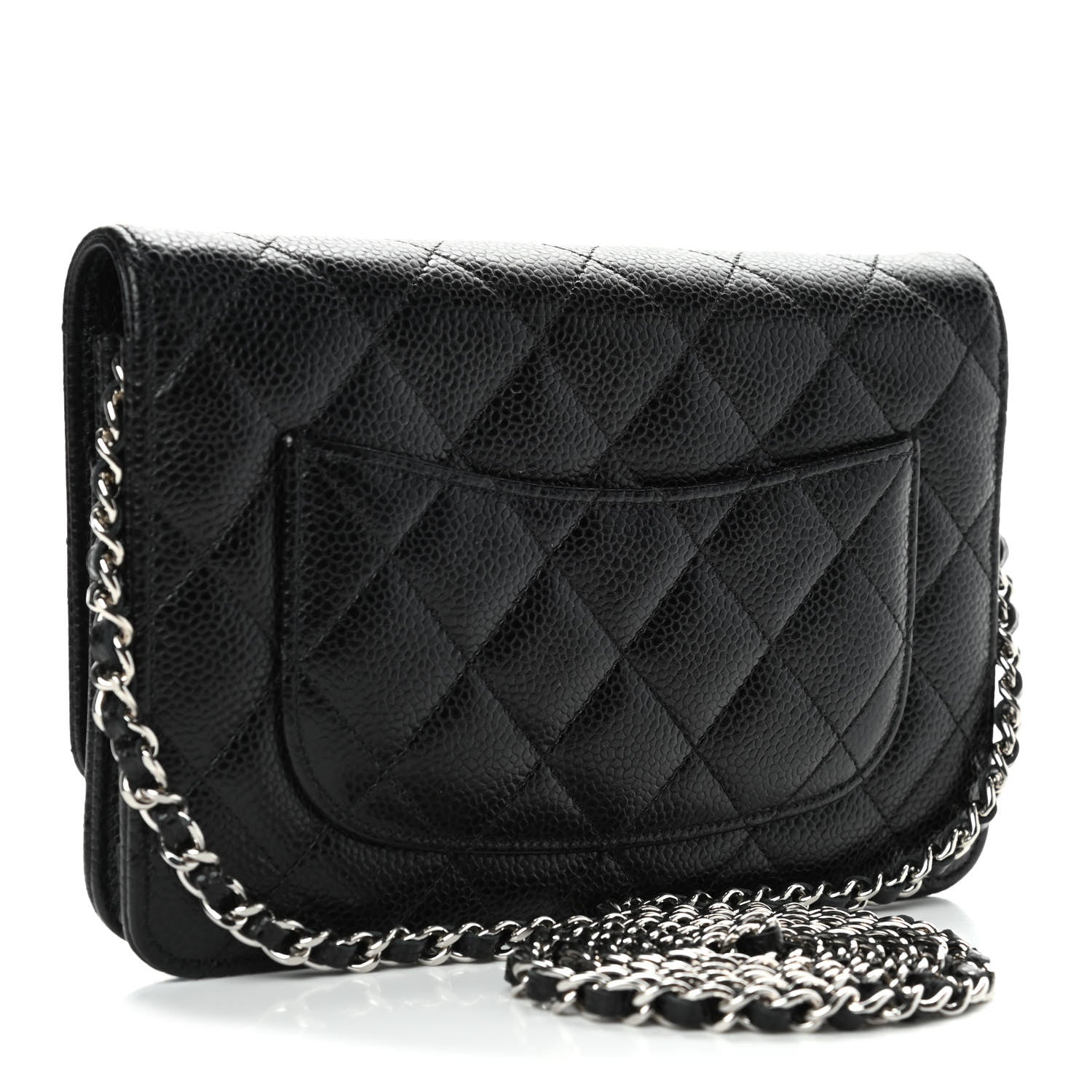 Chanel Caviar Quilted Wallet On Chain WOC Black 2 of 4
