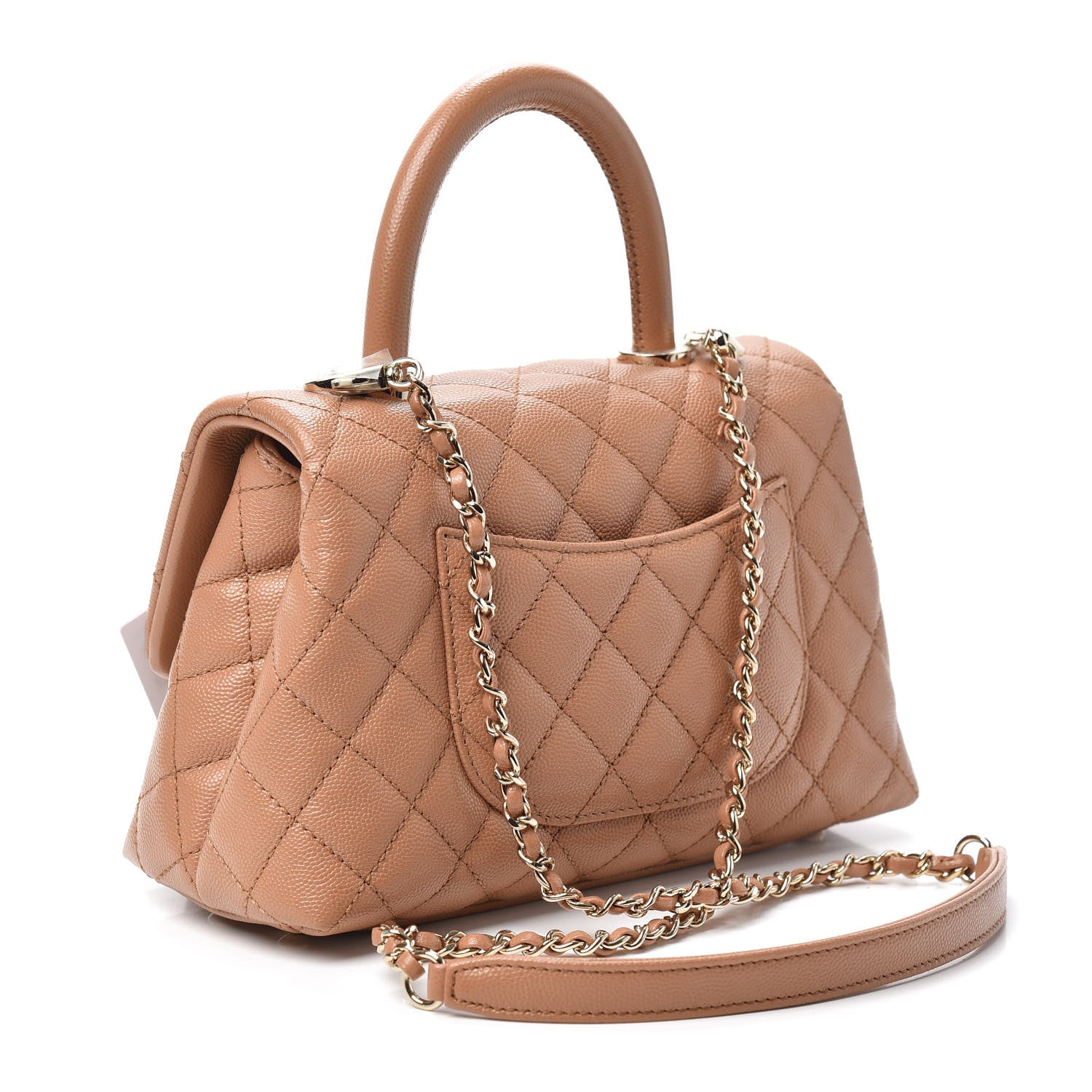 Chanel Caviar Quilted Mini Coco Handle Flap Brown 3 of 10