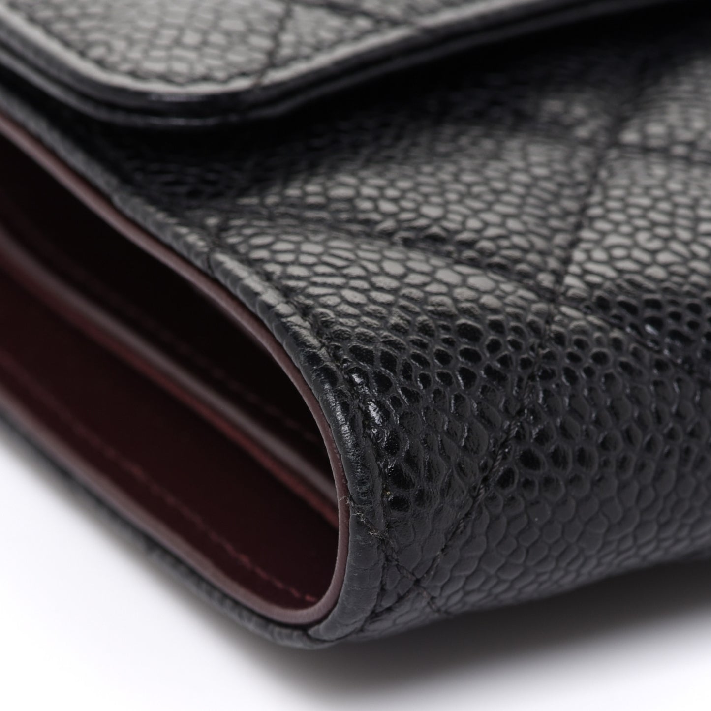 Caviar Quilted Large Flap Wallet Black