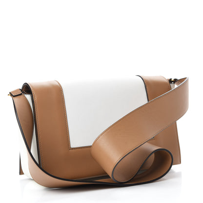 Celine Shiny Smooth Calfskin Medium Frame Shoulder Bag Tan Optic White 3 of 12