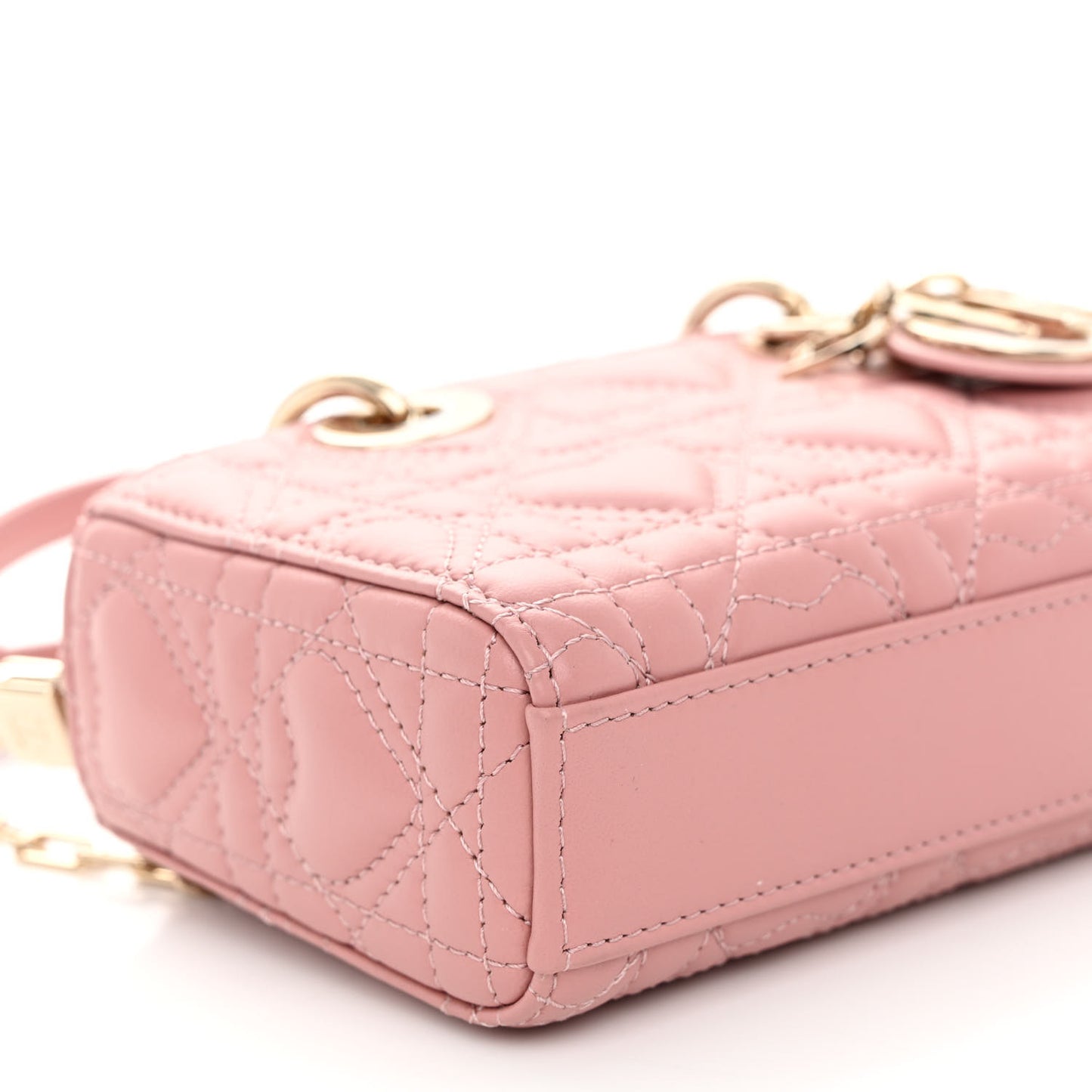 Lambskin Cannage Dioramour Micro Lady D-Joy Rose De Vents
