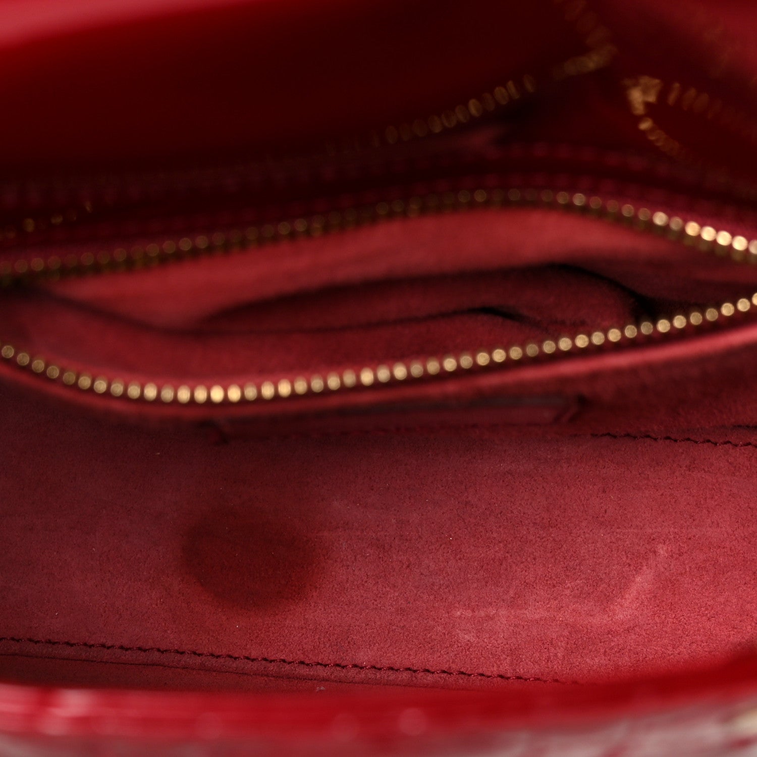 Christian Dior Patent Cannage Mini Lady Dior Red 4 of 9