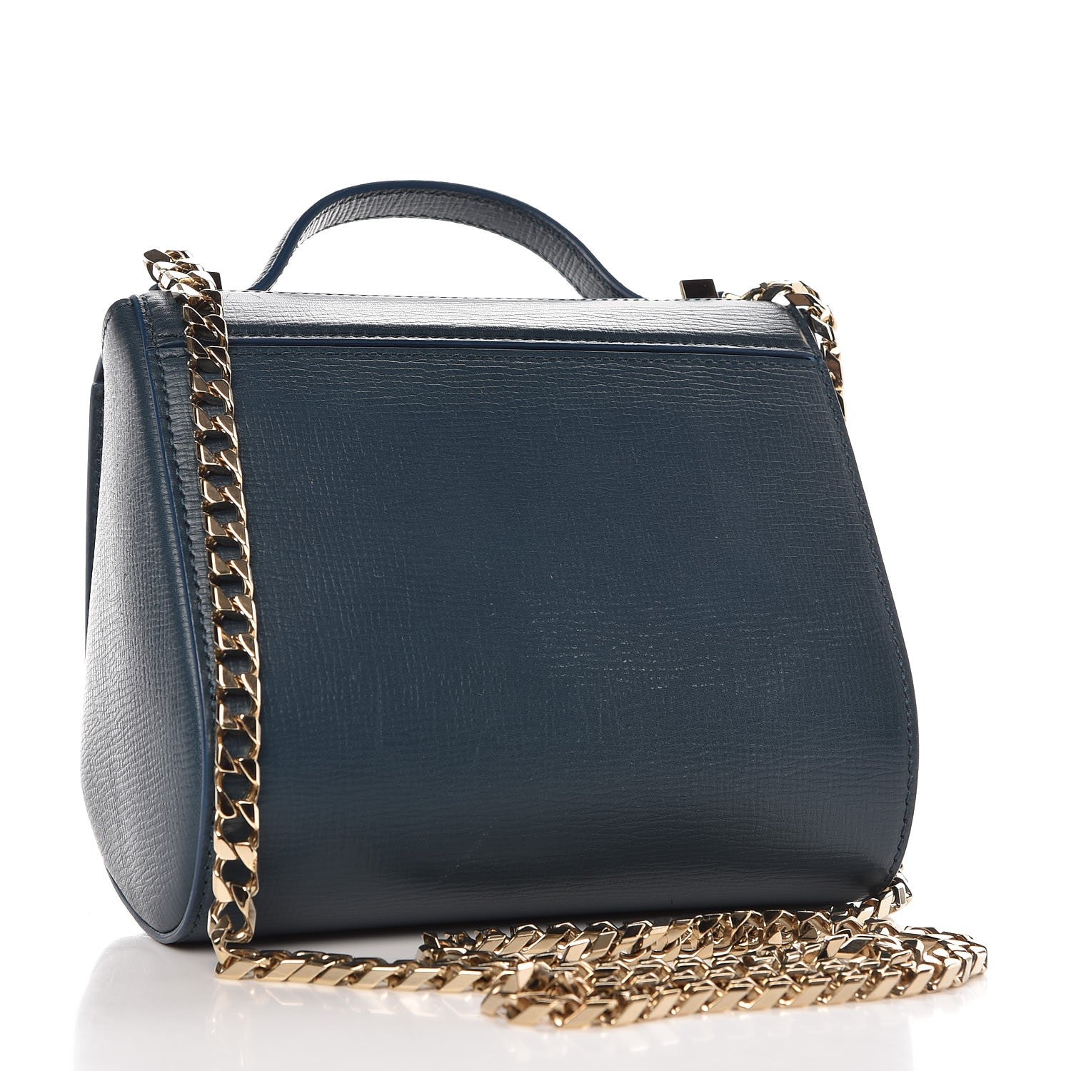 Givenchy Textured Calfskin Mini Pandora Box Chain Crossbody Bag Peacock Blue 3 of 8