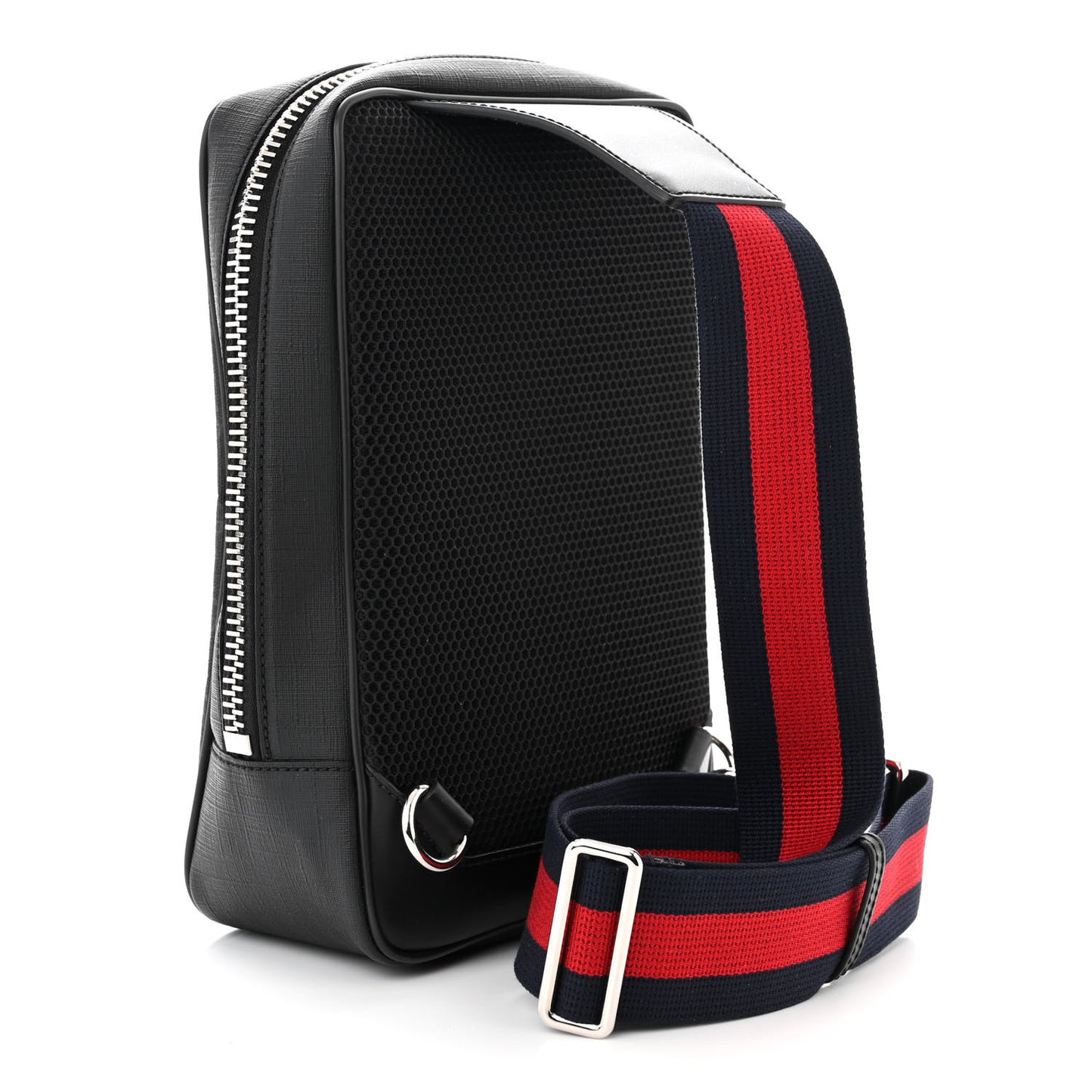 GG Supreme Monogram Web Belt Bag Black Grey