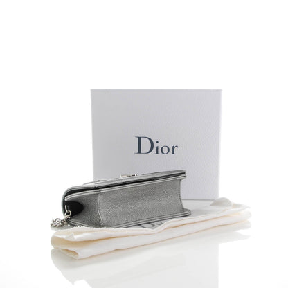 Christian Dior Metallic Grained Calfskin Baby Diorama Flap Bag 4 of 8