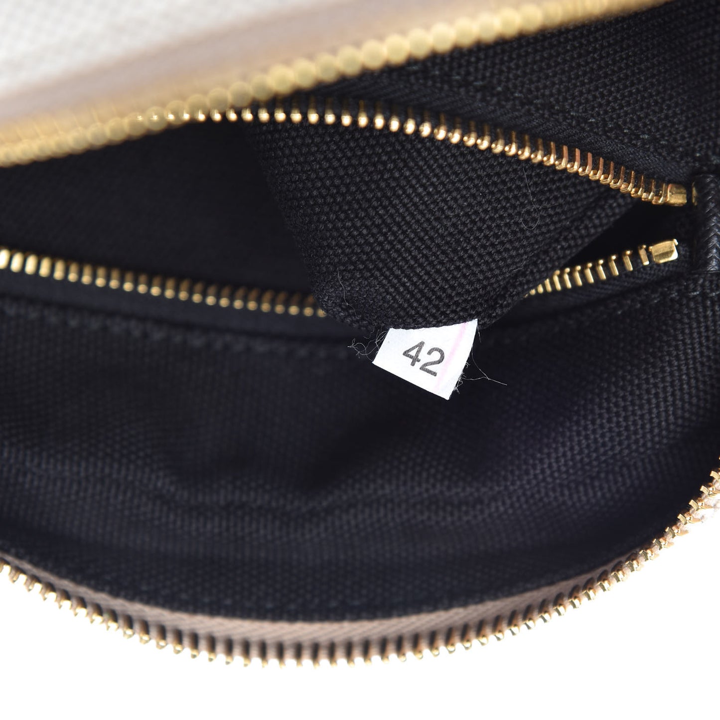 Canvas Saffiano Necessaire Wristlet Pouch Naturale Black