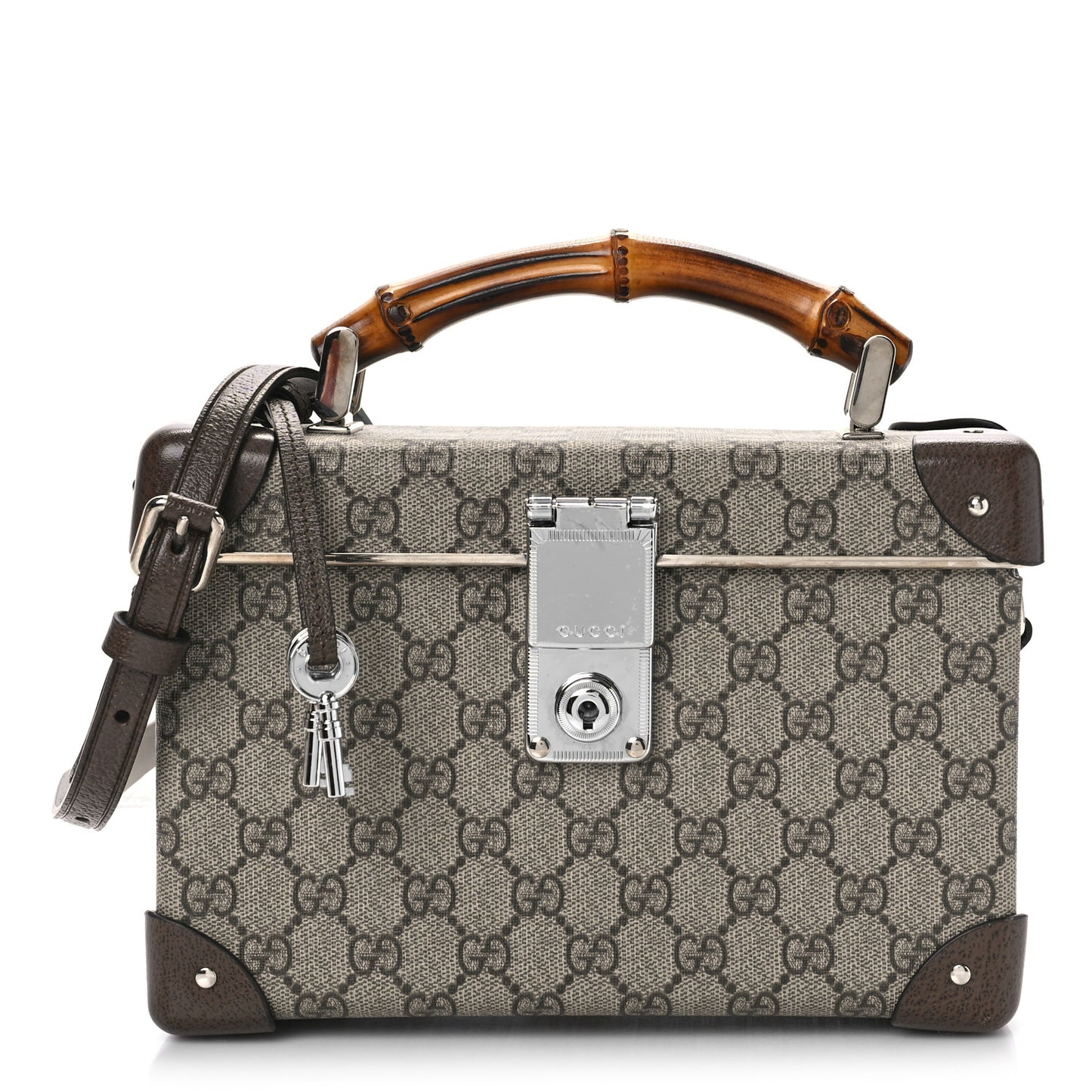 GG Supreme Monogram Globe-Trotter Beauty Case Brown