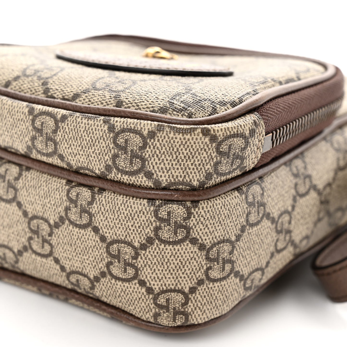 GG Supreme Monogram Mini Neo Vintage Double Zip Messenger Bag Beige New Acero Crop