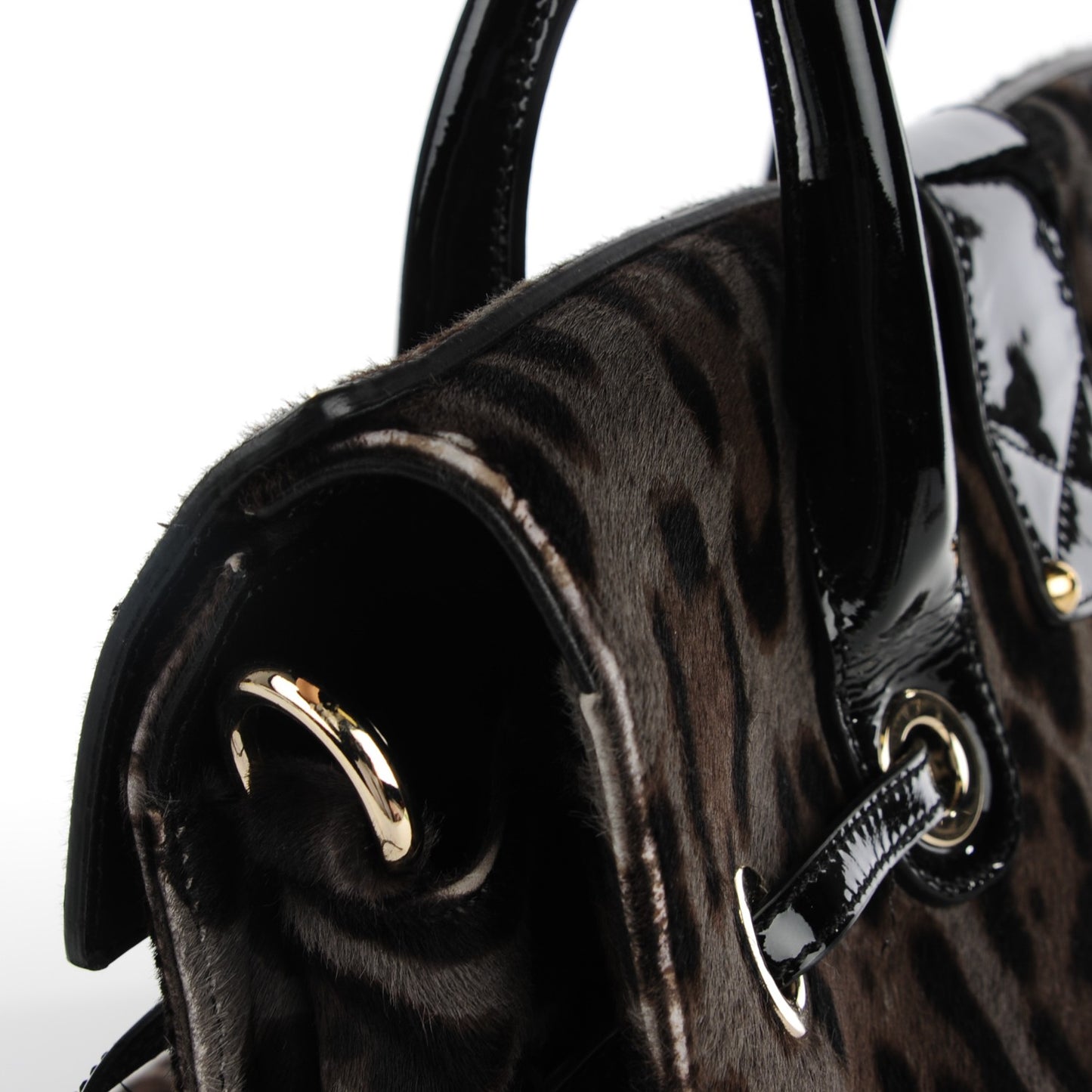 Calf Hair Leopard Print Medium Rosalie Satchel