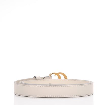 Gucci Calfskin Double G 20mm Belt 90 36 Mystic White 3 of 8