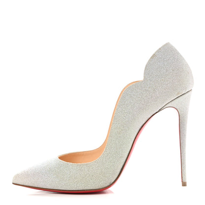 Christian Louboutin Glitter Hot Chick 100 Pumps 42 Silver 1 of 8