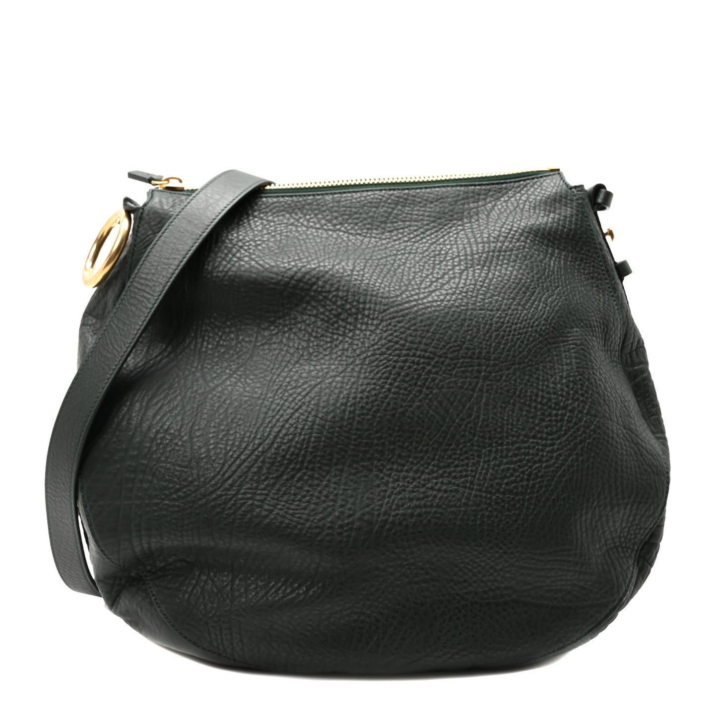 Grainy Calfskin Medium Knight Crossbody Bag Vine