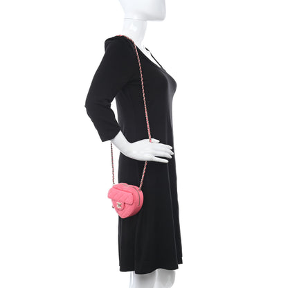 Chanel Lambskin Quilted CC In Love Heart Clutch With Chain Pink 2 of 11