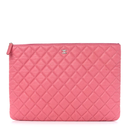 Chanel Caviar Quilted Large Cosmetic Case Rose Pink 1 of 9