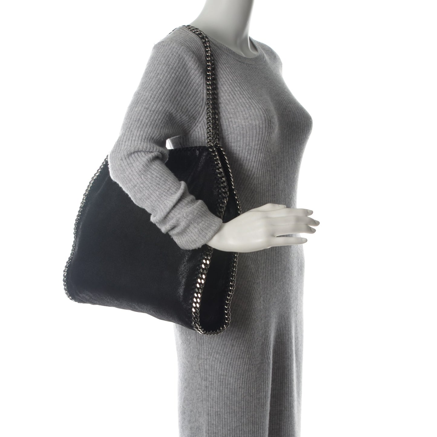 Shaggy Deer Small Falabella Tote Black