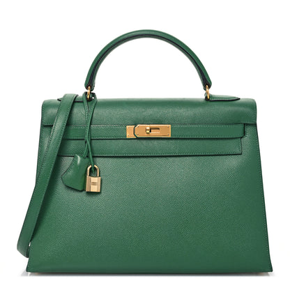 Hermes Courchevel Kelly Sellier 32 Vert Bengale 1 of 14