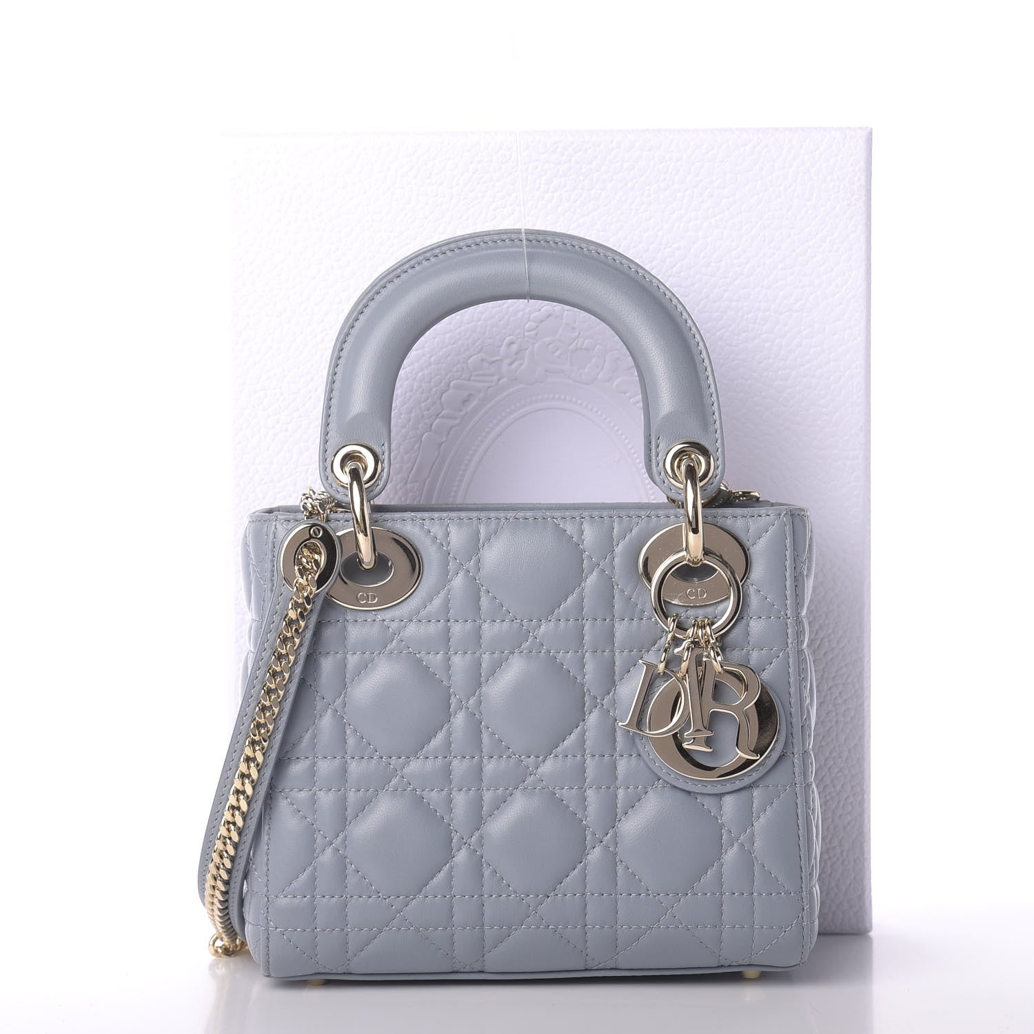 Christian Dior Lambskin Cannage Mini Lady Dior Sky Blue 11 of 11