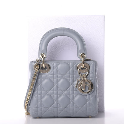 Christian Dior Lambskin Cannage Mini Lady Dior Sky Blue 11 of 11