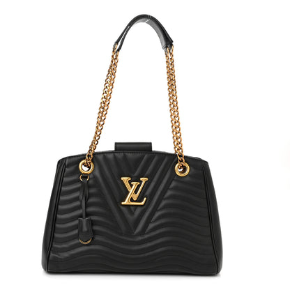 Louis Vuitton Calfskin New Wave Chain Tote Black 1 of 9