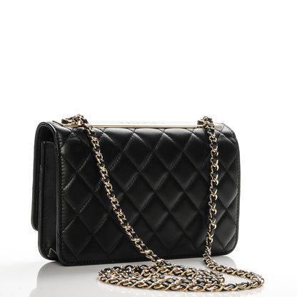 Chanel Lambskin Quilted Trendy CC Wallet On Chain WOC Black 3 of 8