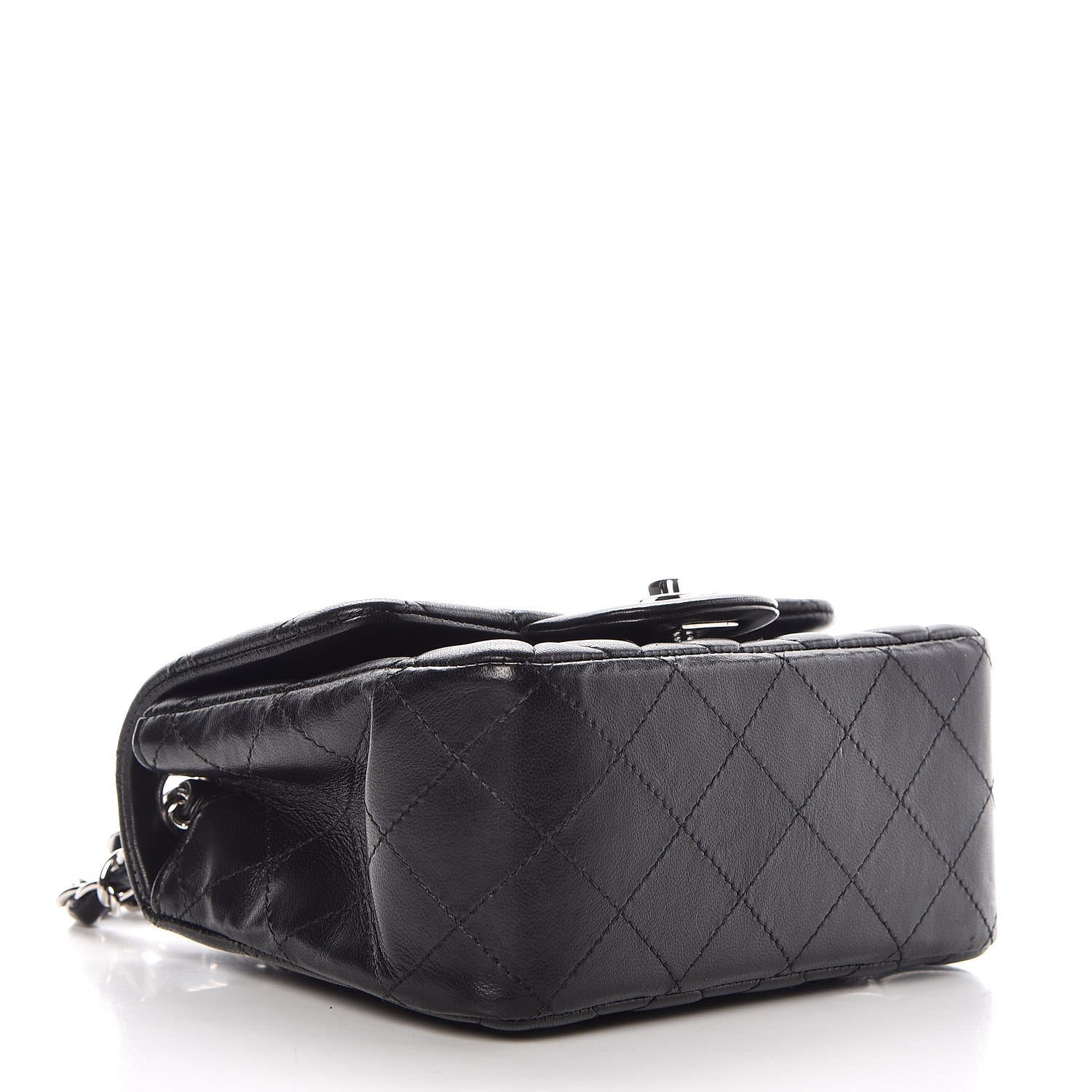 Chanel Lambskin Quilted Mini Square Flap Black 4 of 10