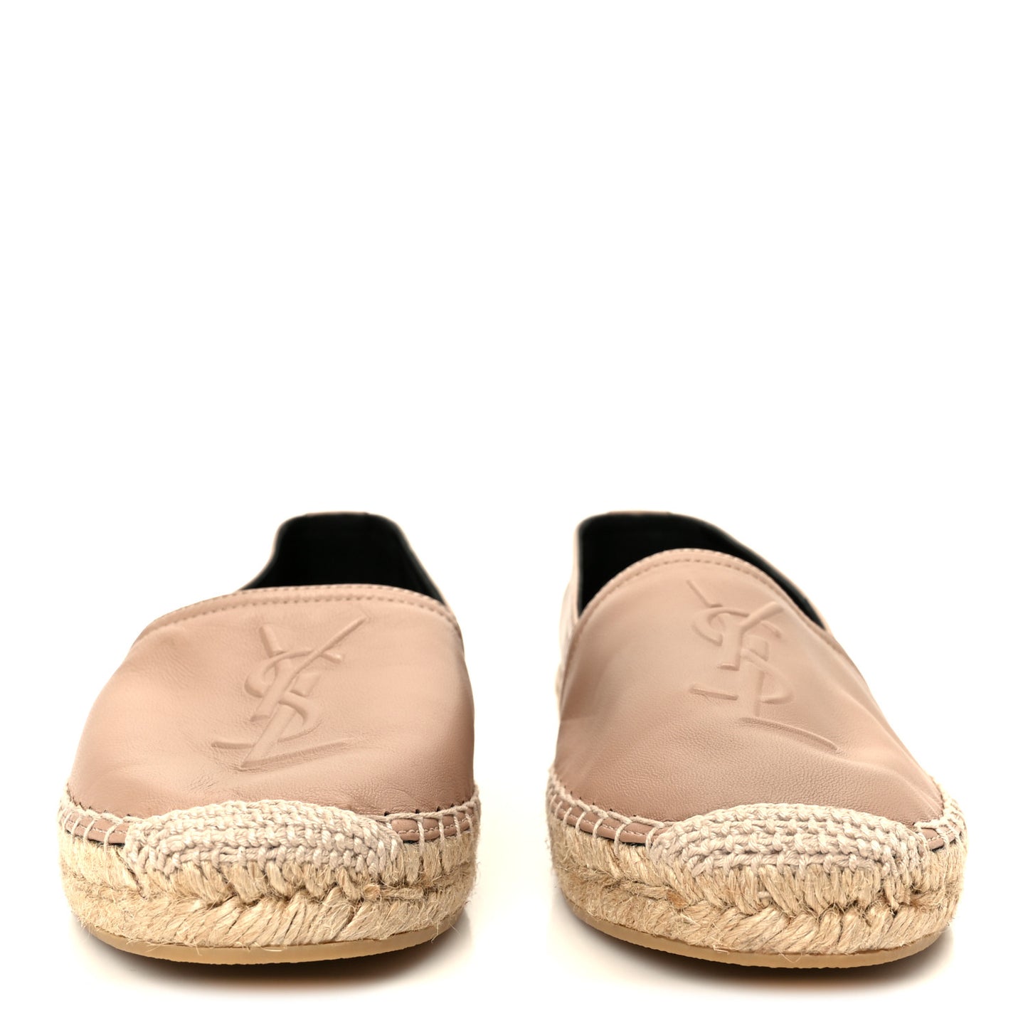 Lambskin Monogram Espadrilles 37.5 Nude