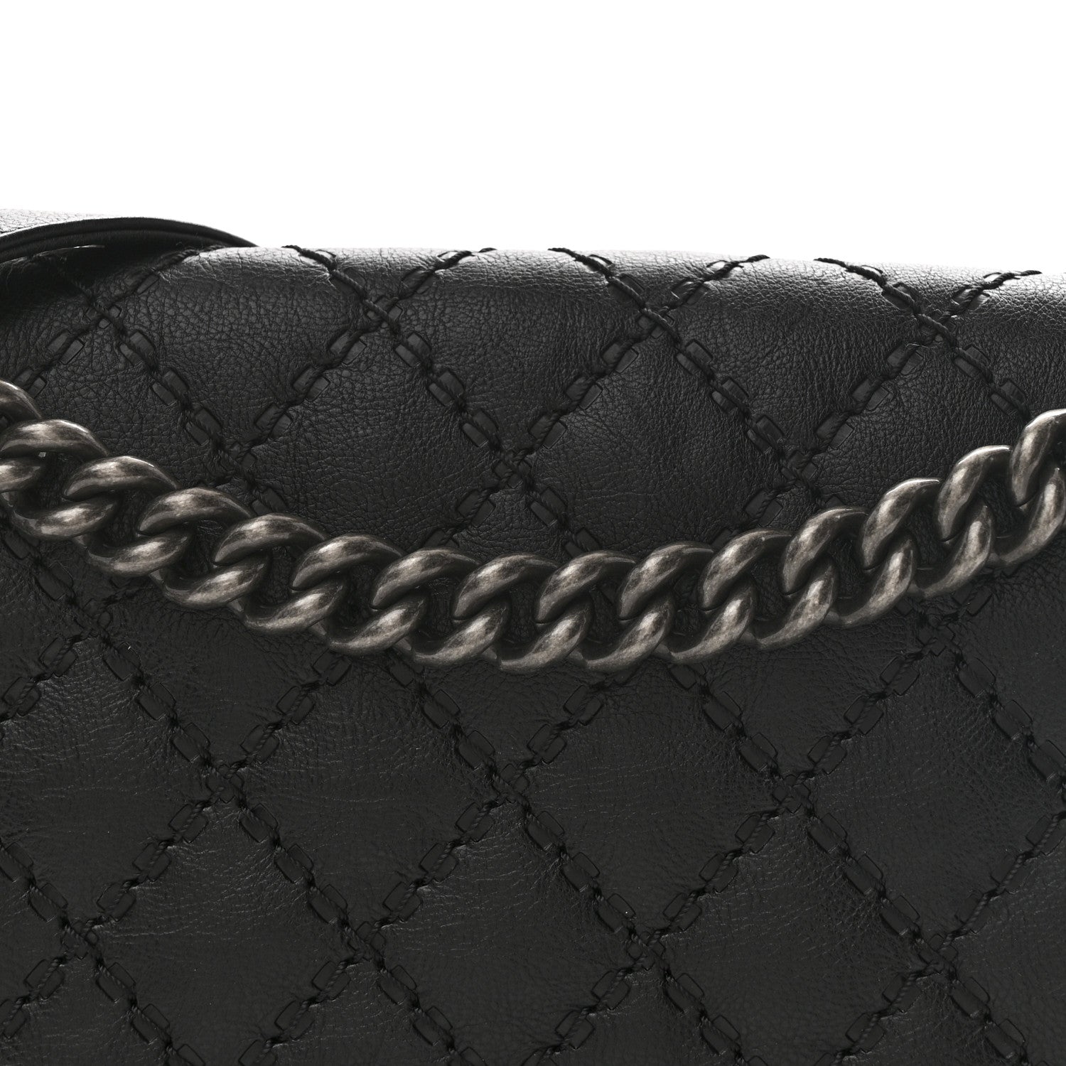 Chanel Calfskin Double Stitch Medium Boy Flap Black 8 of 10