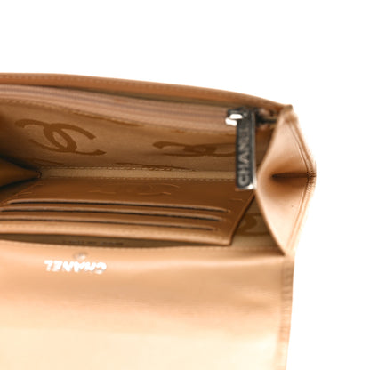 Chanel Calfskin Quilted Cambon Flap Wallet Beige Black 5 of 10