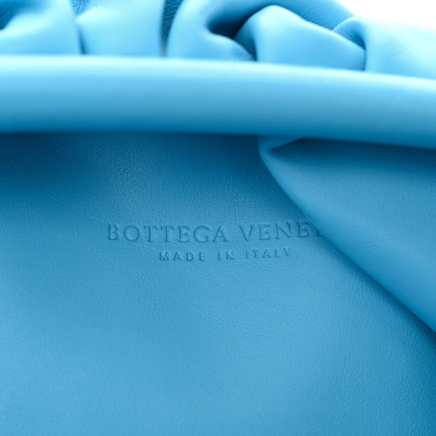 Bottega Veneta Smooth Butter Calf The Pouch Oversized Clutch Sky Blue 6 of 9