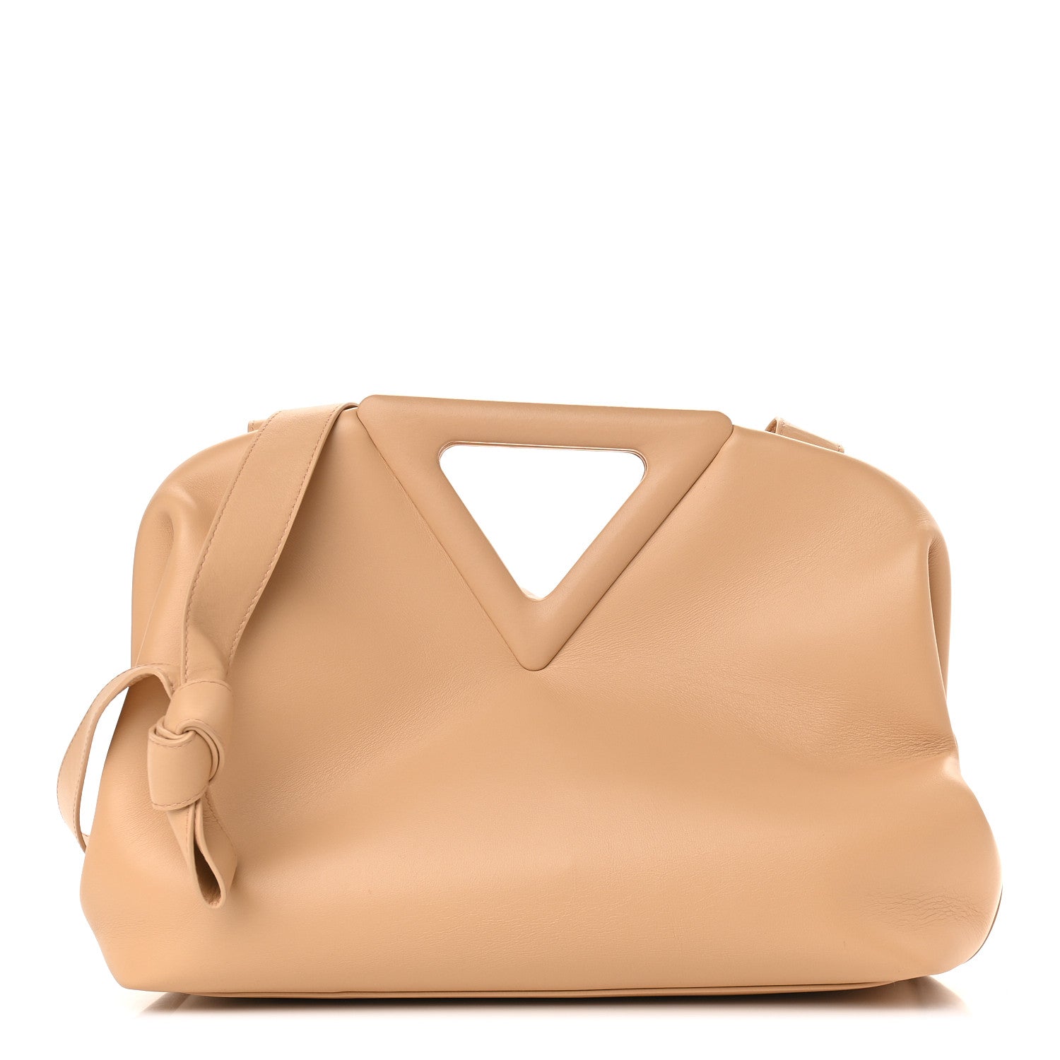 Bottega Veneta Calfskin Medium The Point Triangle Bag Almond 1 of 8