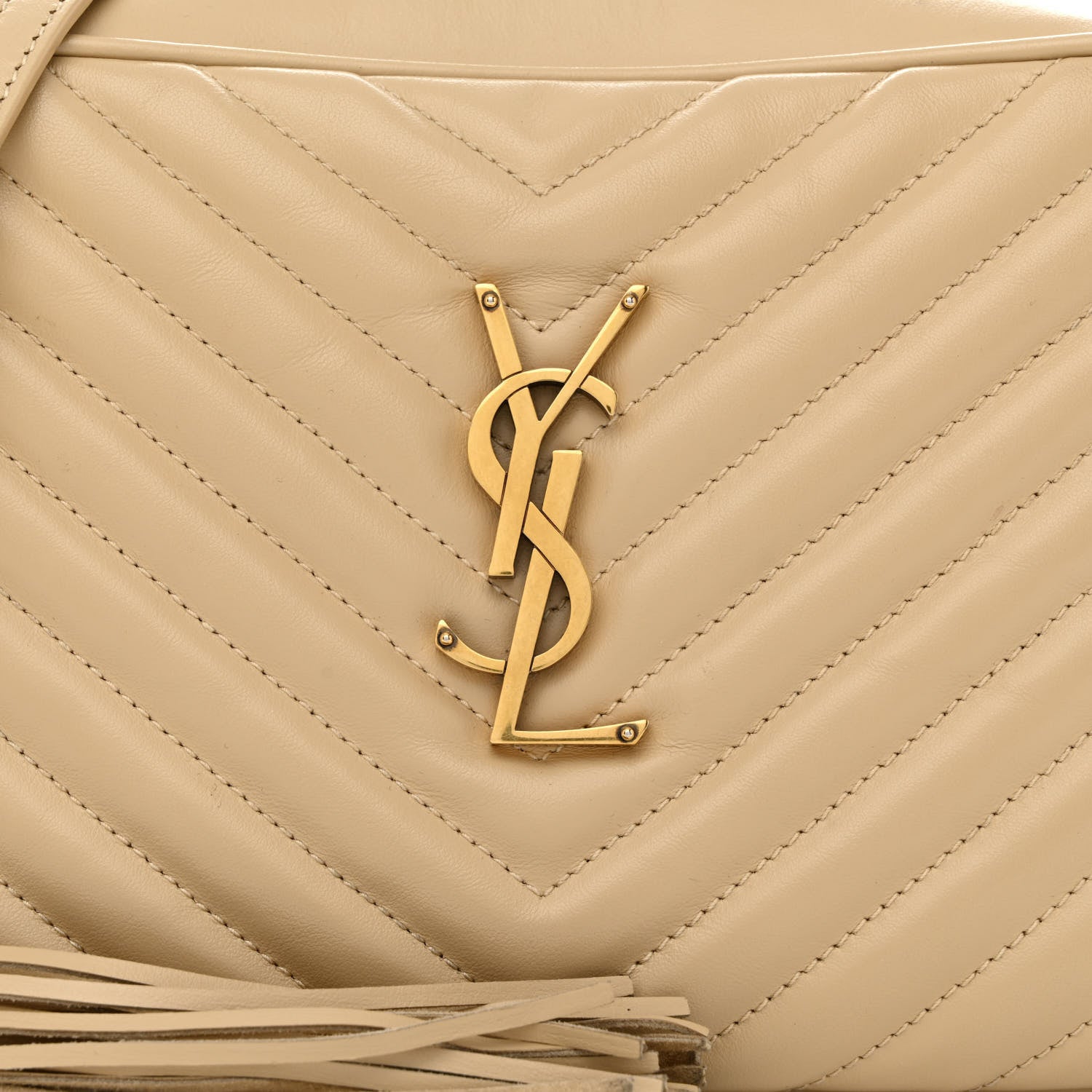 Saint Laurent Calfskin Matelasse Monogram Lou Camera Bag Nude Powder 7 of 11