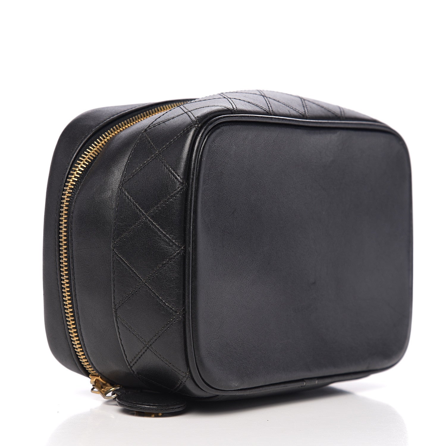Chanel Lambskin Vanity Cosmetic Case Black 3 of 10