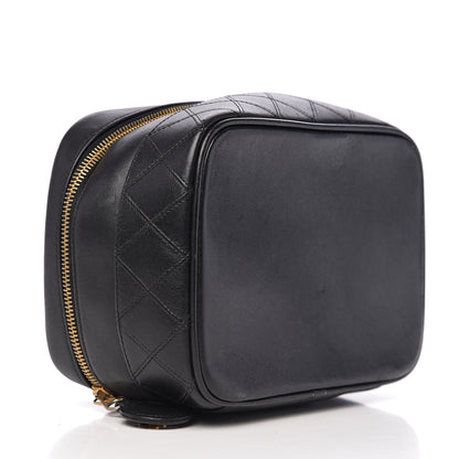 Chanel Lambskin Vanity Cosmetic Case Black 3 of 10