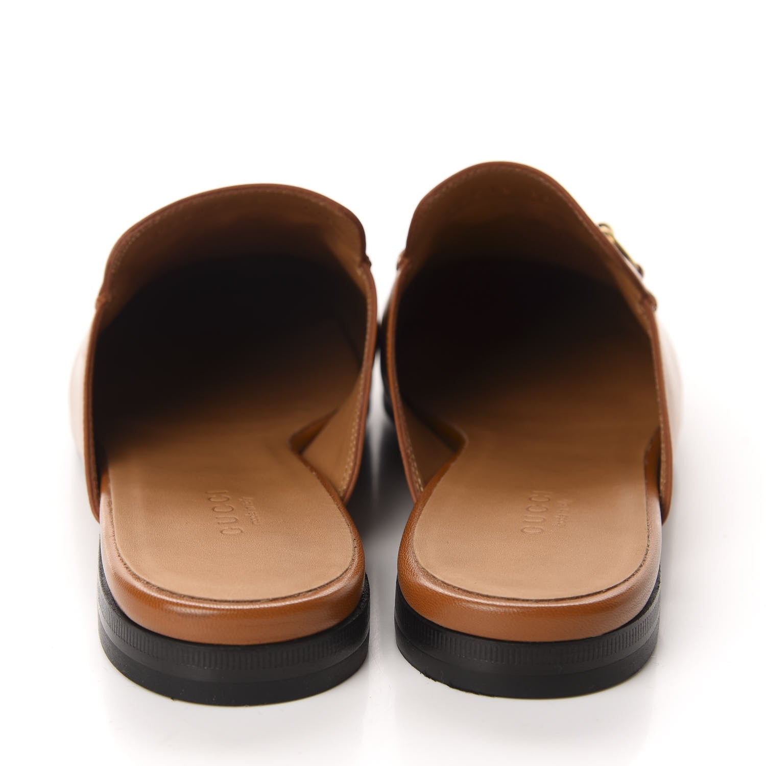Gucci Malaga Kid Womens Princetown Slippers 38 Cognac 5 of 10